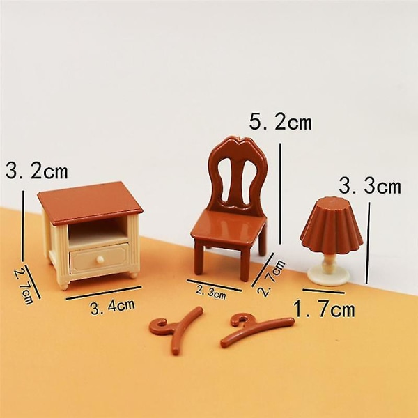 1:18 Miniatyr seng seng er sett rotte leker