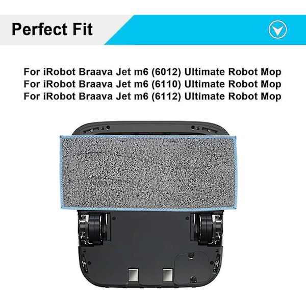 8 kpl uudelleenkäytettävää moppilevyä Irobot Braava Jet M6 (6110) (6012) (6112)