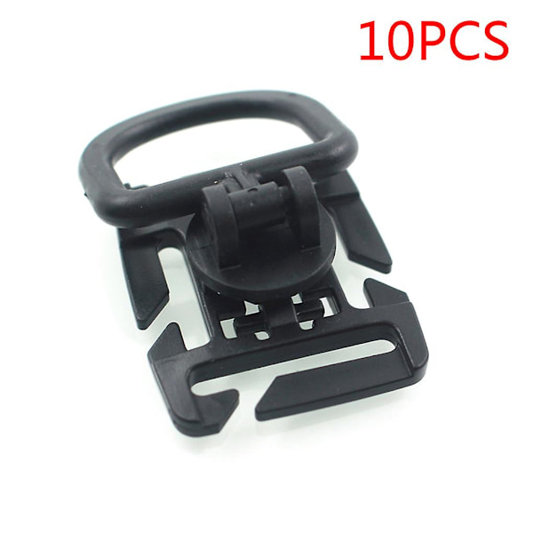 10 st Grimlock roterande D-ring clips spänne band