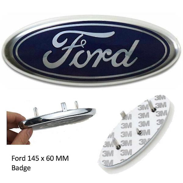 Ford Emblem Oval Blå/krom 145x 60mm Foran/bak Focu