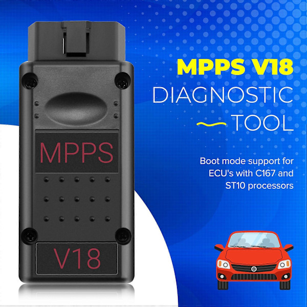 MPPS V18 OBD2 Diagnostiskt Verktyg MAIN + TRICORE + MULTIBOOT V18.12.3.8 med Breakout Tricore Kabel