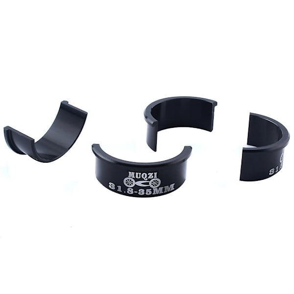 4 stk./sæt Styrstangs Omdannelsesplade Forøg Shims Klemme 31,8 mm Til 35 mm (sort)