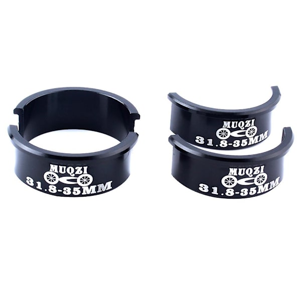 4 stk./sæt Styrstangs Omdannelsesplade Forøg Shims Klemme 31,8 mm Til 35 mm (sort)
