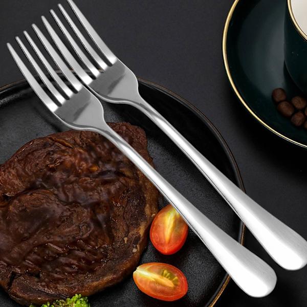 10 stk. Gaffel Bord Mindre Stål Steak Gaffel Bestik Spisebord, Frugt Salat, Steak-18.5cm