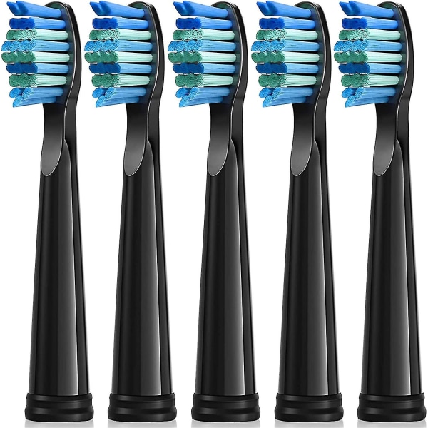 Elektriske tandbørstehoveder 5-pak til Fairywill børstehoveder Fw-507/508/551/917/959,fw-d1/fw-d3/fw-d7/fw-d8 Udskiftningsbørste for moderat blød børste (bla