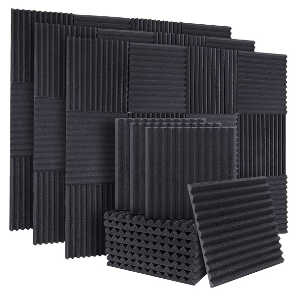 50pcs Acoustic Soundproof Foam Sound Absorbing Panels Sound Insulation Panels Wedge For Studio Wall