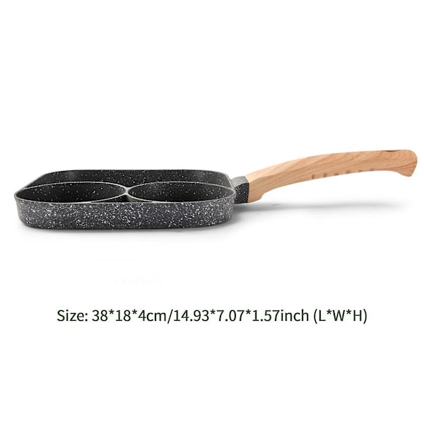 Stegepande med Non-Stick Belægning i Aluminium Legering til Komfur, Morgenmadsproducent