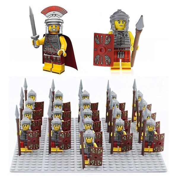 21 stk/sett romerske militære centurion soldater minifigurer hærleker samling