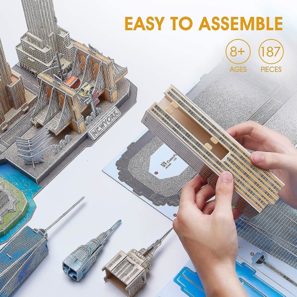 3D-palapeli New Yorkin mallisarjat Tee itse koristeluun matkamuistolahja