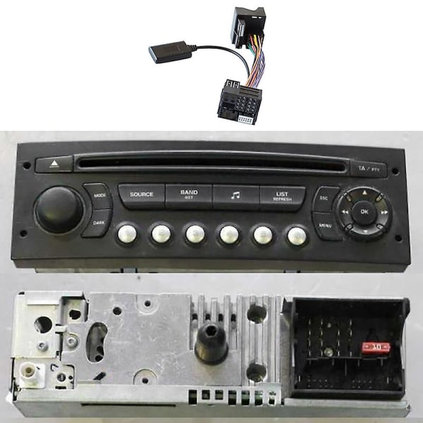 Bilstereo Bluetooth 5.0 Receiver Aux Adapter För C2 C5 Rd45 Rd4 Radio Modul Bluetooth Aux Kabel