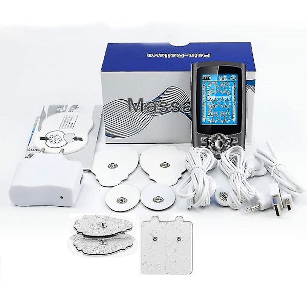 Tens Hjem Digital Meridian Massager Cervical Spine Massager Håndholdt Lavfrekvent Elektronisk Puls Fysioterapi Instrument Silver