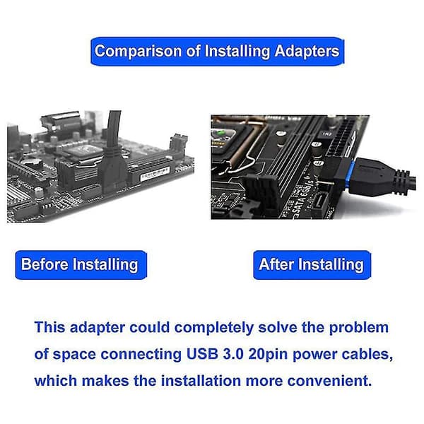 2 stk. Usb 3.0 20 Pin Til Fe L Turn 90 De Right Adapter Board Til Mboard ( An