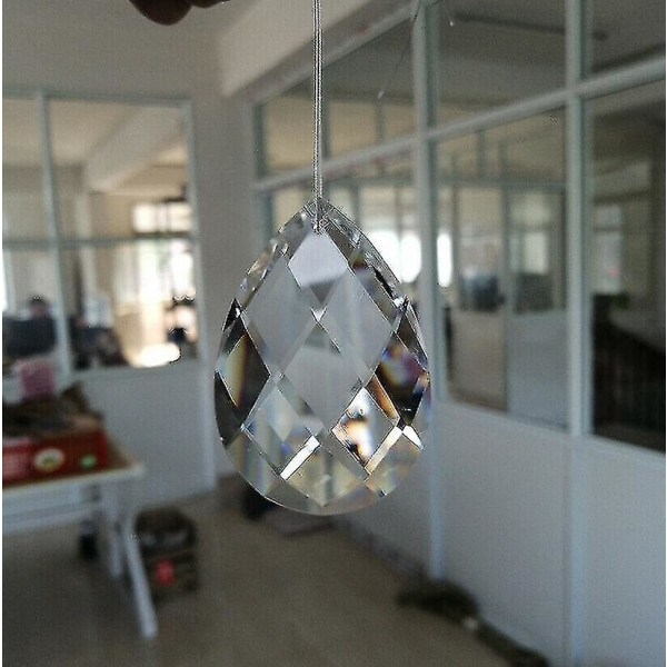 Glass Art Crystal Prism Pendant Lysekrone Lampe Hengende Orna