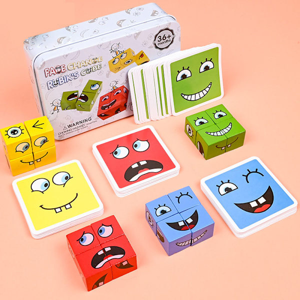 Pædagogisk legetøj til børn Udtryk Puslespil Brætspil Color box