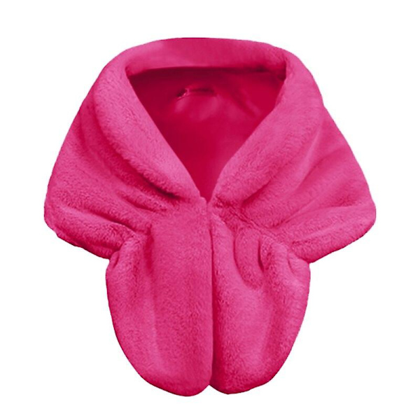 Vinter Elegant Dame Imiteret Pels Kappe Brude Imiteret Pels Frakke Kvinder Bryllup Sjal Aften Fest Wraps Slim Pels Skulder Kapper BWW L