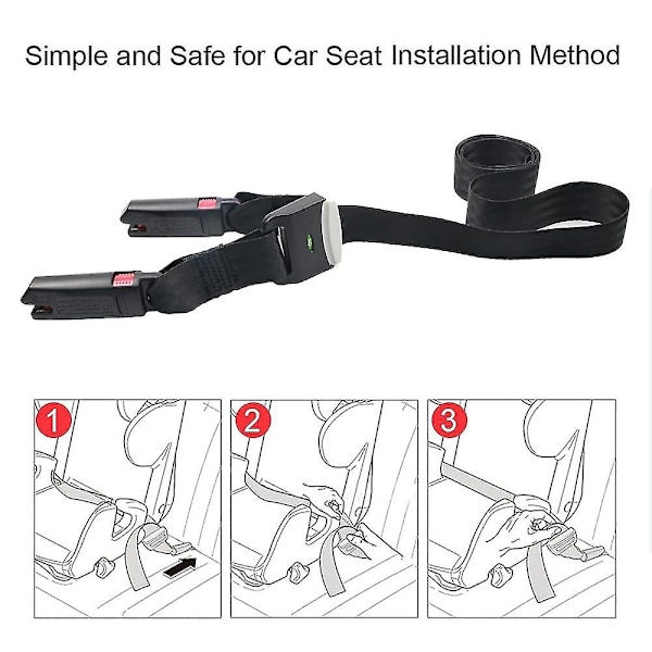 Generell Isofix-stropp for barnestol, Ltuikhq Isofix-belte