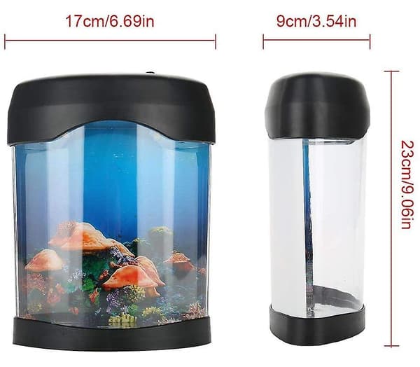 Usb Akvarium Stemningslys Bærbar Mini Skrivebords Akvarielampe Fargeendring