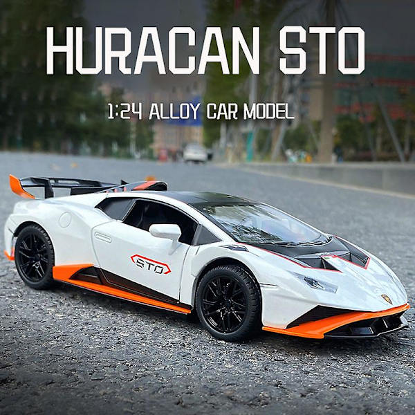 1:24 Lamborghinis Huracan Sto -seosauto, metallivalu, leluauto, maastoautot, automalli, simulointikokoelma, lasten lahja
