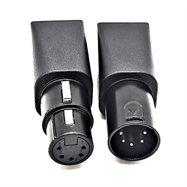 1 par DMX til RJ45-stik RJ45 Ethernet til 5-polet XLR DMX hun- og han-adapter til lyd og video