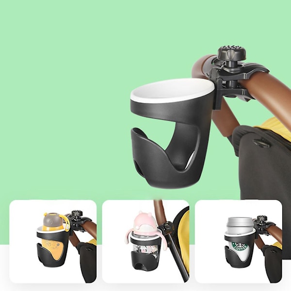 Universal Baby Stroller Kopholder 360 Drejelig Mælk Vandflaskeholder Barnevogn Klapvogn Tilbehør