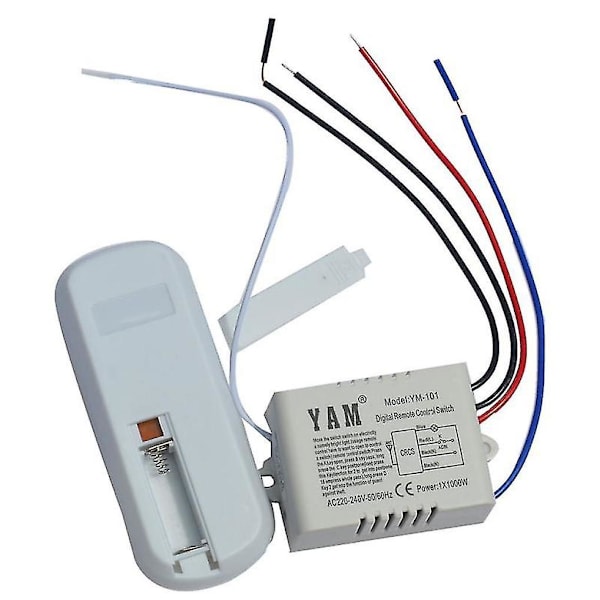 Trådløs på/av 220v lampe fjernkontrollbryter mottaker sender kontroller lampe hjem erstatning