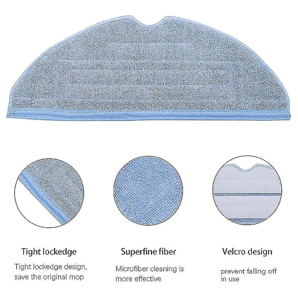 Reservedeler Mikrofiber Mopp Kluter Rengjøringsputer Kompatibel Roborock T7s T7s