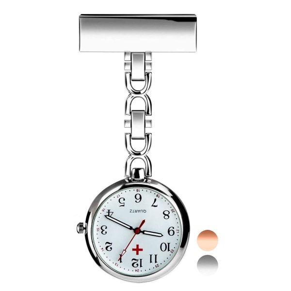 Nurses Fob Watch - Medical Lapel Pin Clip-on Brooch Hanging Pocket Fob Watches For Men Women, Daily Waterproof Quartz