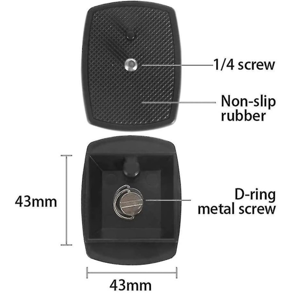 2-pack universell snabbkopplingsplatta Qr-platta stativhuvud för Velbon Cx-444 Cx-888 Cx-460 Cx-460mini Cx-470