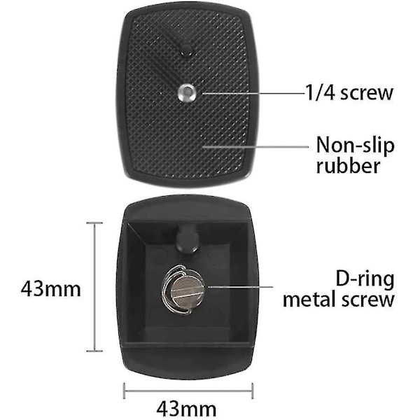 2-pak Universal Quick Release Qr Plade Stativhoved Til Velbon Cx-444 Cx-888 Cx-460 Cx-460mini Cx-470