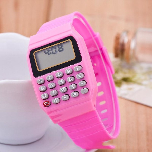Kembona Fashion Silikone Date Multi Purpose Elektronisk Lommeregner Armbåndsur Til Børn|lommeregner|