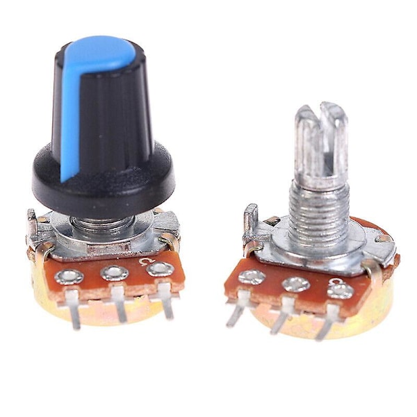 9 stk. 1K 2K 5K 10K 20K 50K 100K Ohm Lineær Potentiometer til WH148