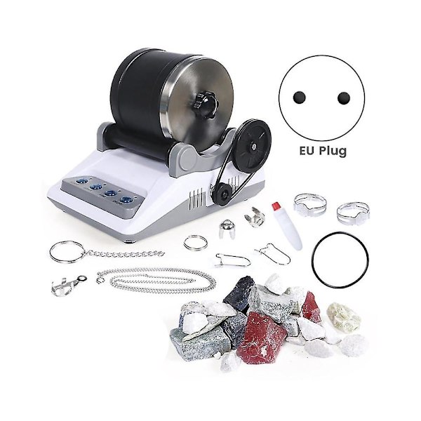 220v Steinpussekit DIY Elektrisk Steinpusser Leke Med Ubehandlede Edelstener Poleringskorn For Voksne