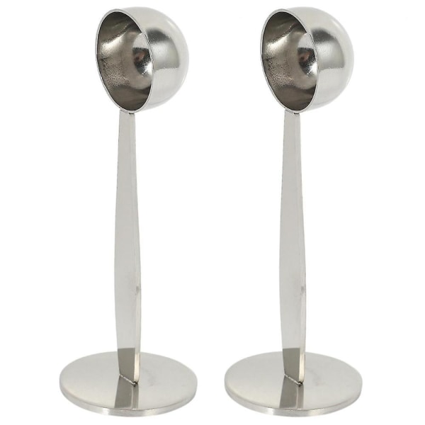 2x Espresso Stand Coffee Measure Tamper Spoon Stainless Steel Coffee & Tea Tools Measuring Tamping