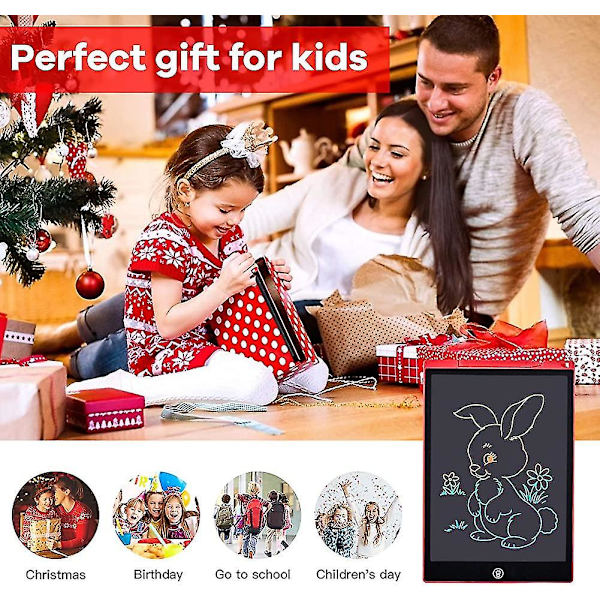 Lcd skrivetablet 12 tommer farverig tegnetablet til børn. 4~12 legetøj