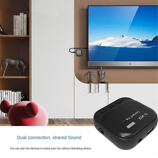 Bluetooth 5.2 Display Bluetooth-mottaker Bluetooth-sender Mottaker 2-i-1 3,5 mm Bil Bærbar Bluetooth-mottaker