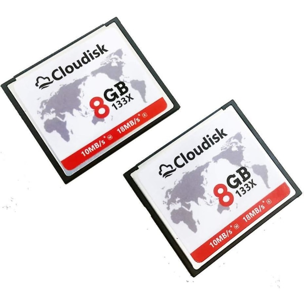 Compact Flash-minnekort CF-kort Høyhastighets leserkamerakort for DSLR (8GB2PK)