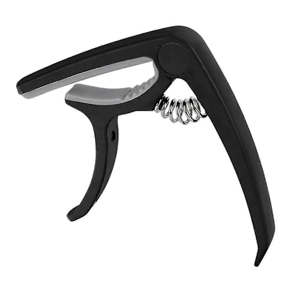 Gitarr Capo Silikonkudde Metall Capo Trigger Tuned Clip (svart)