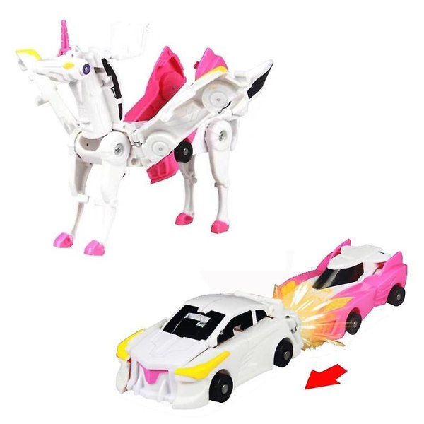 Yksisarvinen robottilelu muodonmuutos lelujen yhdistäminen lentäväksi hevoseksi 2 in 1 -muotoinen automalli lasten minirobottilelut