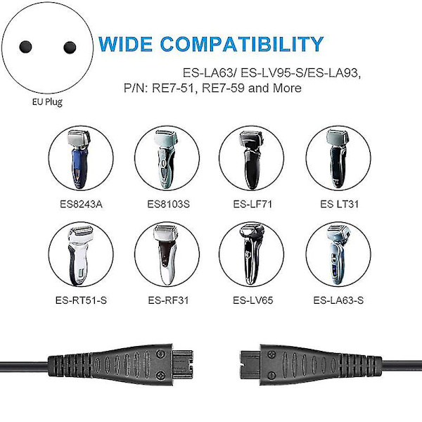 Ac-strømadapter til Panasonic Ees-rf31 Es-rf41 Es-sf21 Eu P