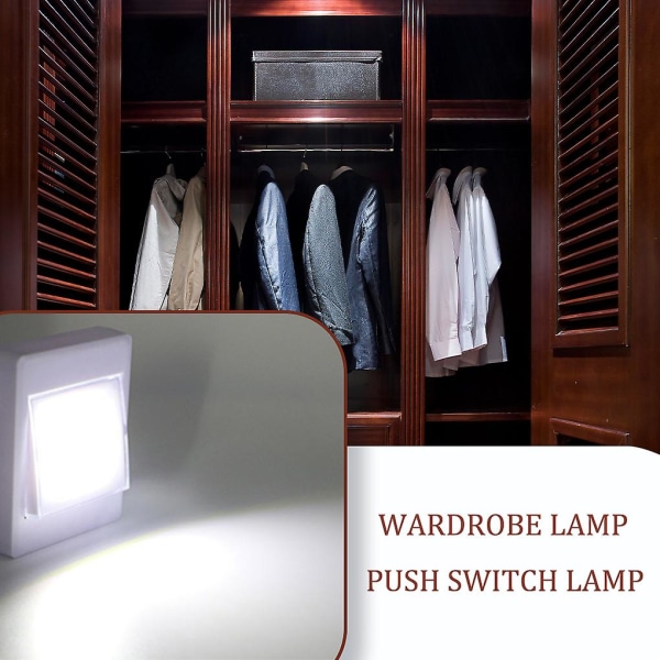 Natlys Lyse LED-lampe med trykkontrol Hvid nødsituation