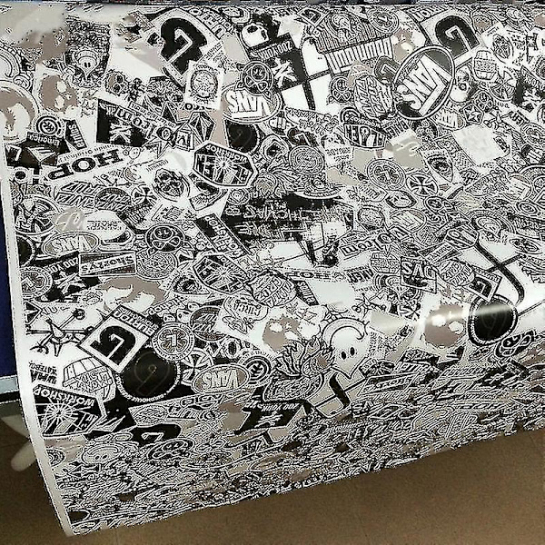 58*152cm Premium Vinyl Wrap Sticker Klæbemiddel Fjernelse Lim Tegneserie Dyr Trykt Film Motorcykel Scooter Bil Wrap Film