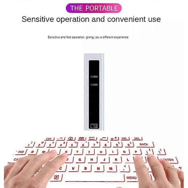 Laserprojeksjon Virtuelt Tastatur Bluetooth Laserprojeksjon Stemmesending Bluetooth Høyttaler Musefunksjon Rød