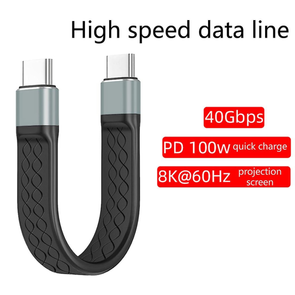 40gbps USB 4 för Thunderbolt 4-kabel, 100w laddning, 40gbps datasynkronisering