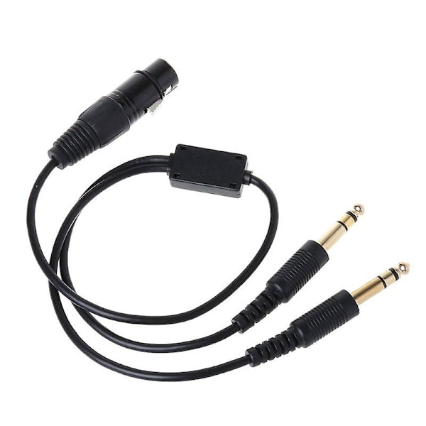 För Airbus Xlr till Ga Dual Plug 5 Pin Headset Adapter Kabel Flygplanshörlurar Kabel Hörlurar Tillbehör Svart