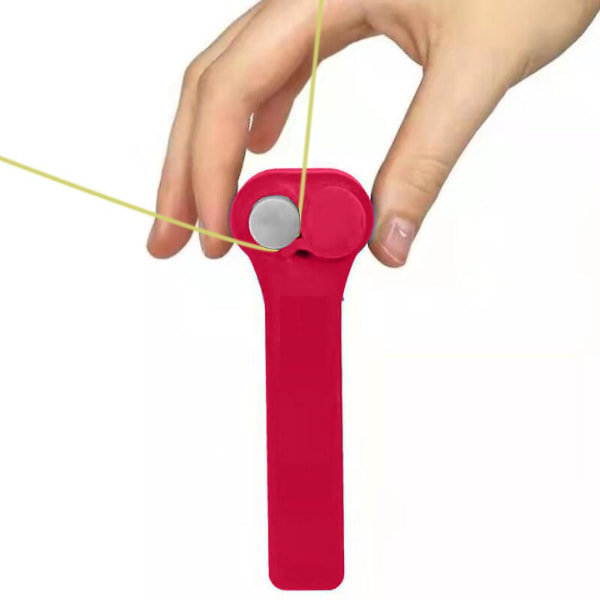 Håndholdt glidelås Tau Launcher Thruster Loop Lasso Rope Shooting Toy red