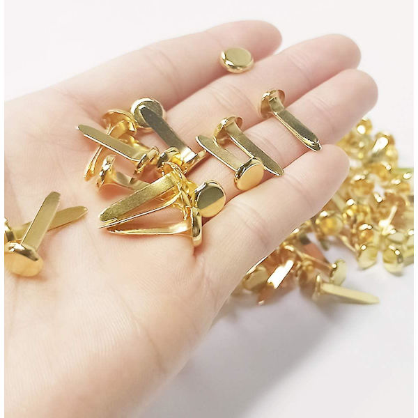 100 stk gull messing papirklips - for scrapbooking, DIY-prosjekter