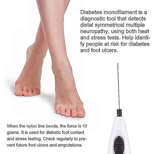 Fotoneuropati Test Monofilamenter, Monofilamentpenn, 10g Sikker Diabetes Monofilament Testerpenn Fotsonde Nerve Hudkontakt Nål Diagnostisk Verktøy