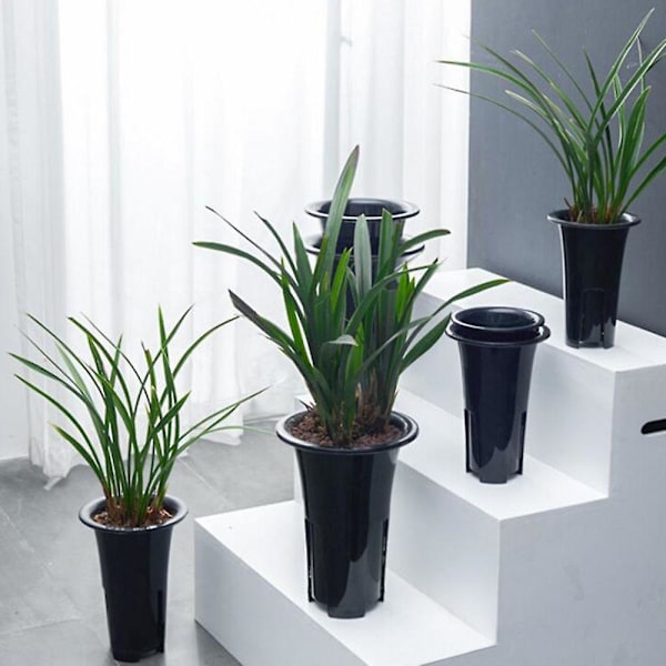 2 stk Store Blomsterpotter i Plast - Plantepotter for Orkideer, Kaktus og Andre Planter