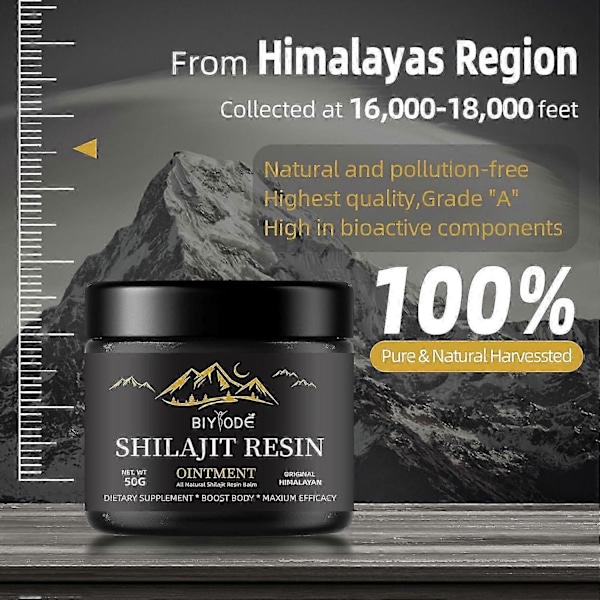 1-3 stk. ren 100% Himalaya Shilajit, blød harpikspasta, økologisk, ekstremt potent fulvinsyre