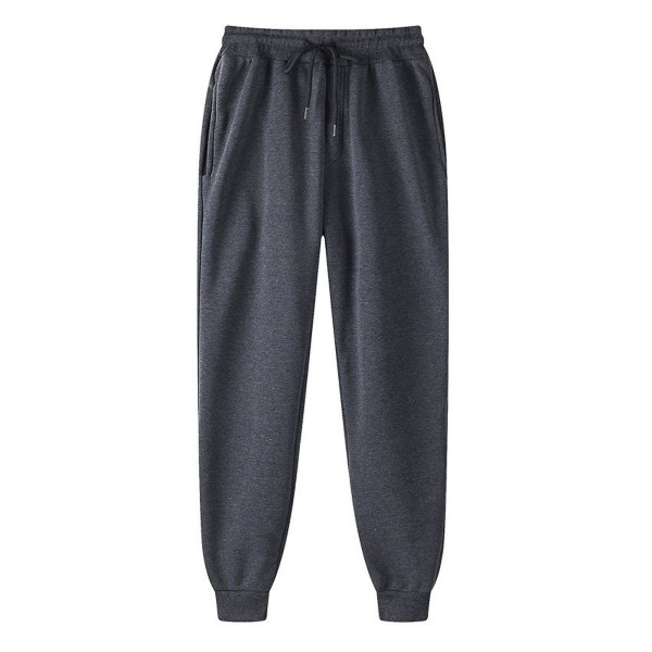 Herrbyxor Byxor Joggingbyxor Hiphopbyxor Leggings Vadderade Fritidsbyxor Dark Gray 2XL